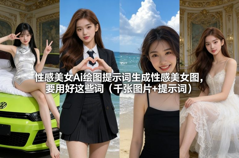 性感美女Ai绘图提示词生成性感美女图，要用好这些词（千张图片+提示词）-副业资源站