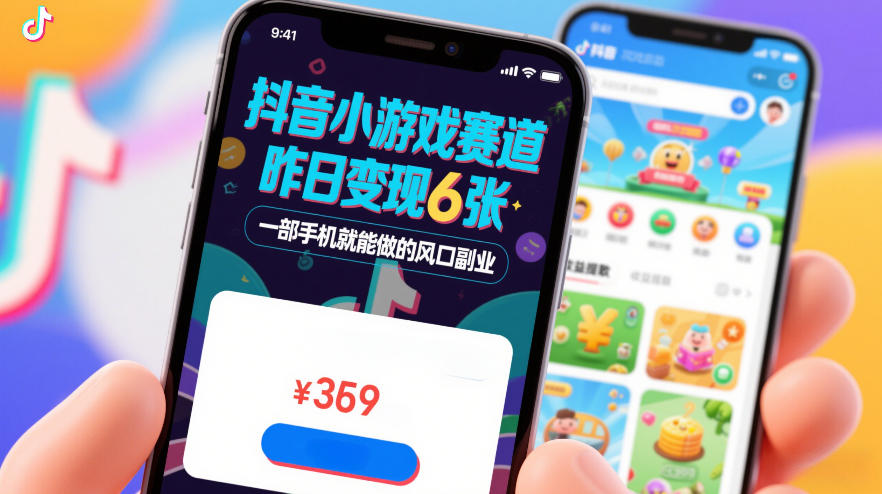 抖音小游戏赛道，昨日变现600+，零基础一部手机就能做的风口副业【揭秘】-副业资源站