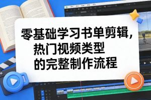 零基础学习书单剪辑，热门视频类型的完整制作流程（更新2026）-副业资源站