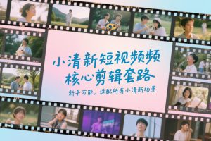 小清新短视频核心剪辑套路，新手万能，适配所有小清新场景-副业资源站