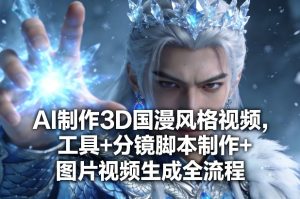 AI制作3D国漫风格视频，工具+分镜脚本制作+图片视频生成全流程-副业资源站