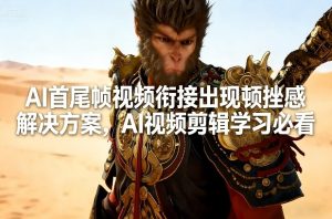 AI首尾帧视频衔接出现顿挫感解决方案，AI视频剪辑学习必看-副业资源站