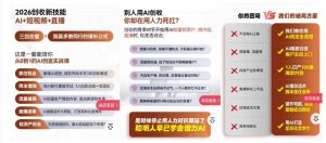 2026创收新技能AI+短视频+直播，用AI爆改生意，这是一套能陪你从0到1的AI创富实战课-副业资源站