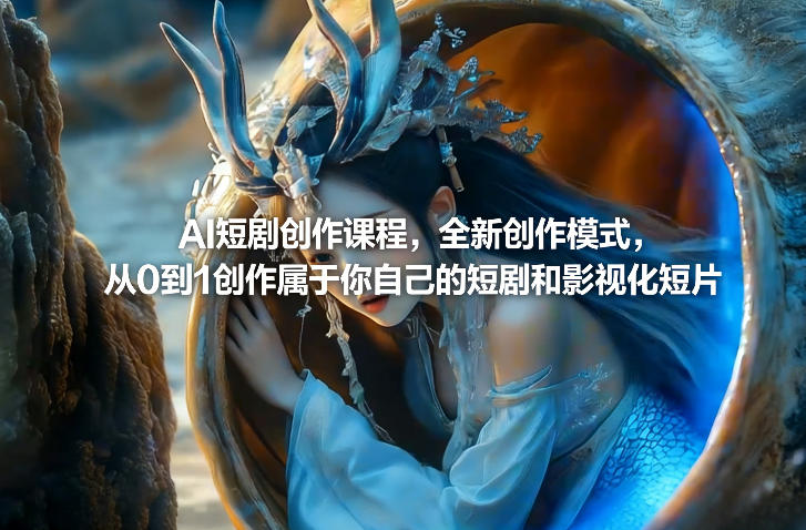 AI短剧创作课程，全新创作模式，从0到1创作属于你自己的短剧和影视化短片-副业资源站