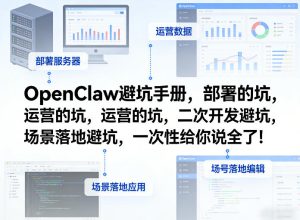 OpenClaw小龙虾避坑手册，部署的坑，运营的坑，二次开发避坑，场景落地避坑，一次性给你说全了！-副业资源站