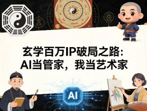 玄学百万IP破局之路：AI当管家，我当艺术家-副业资源站
