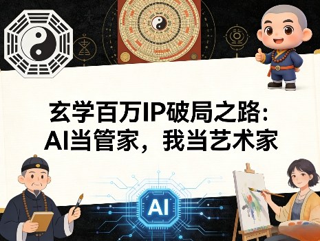 玄学百万IP破局之路：AI当管家，我当艺术家-副业资源站