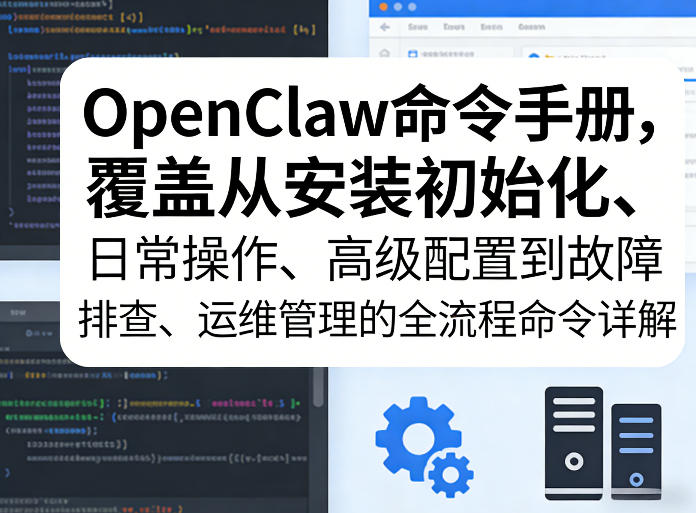OpenClaw命令手册，覆盖从安装初始化、日常操作、高级配置到故障排查、运维管理的全流程命令详解-副业资源站