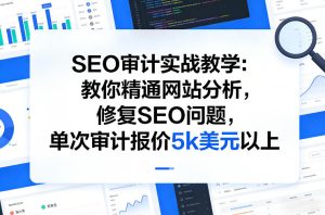 SEO审计实战教学:教你精通网站分析,修复SEO问题,单次审计报价5k美元以上-副业资源站