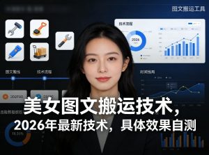美女图文搬运技术，2026年最新技术，具体效果自测-副业资源站