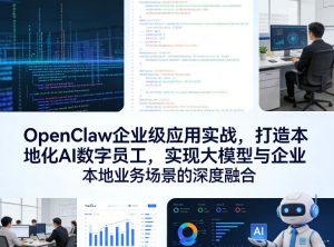 OpenClaw企业级应用实战，打造本地化AI数字员工，实现大模型与企业本地业务场景的深度融合-副业资源站