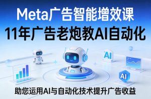 Meta广告智能增效课，11年广告老炮教AI自动化，助您运用AI与自动化技术提升广告收益-副业资源站