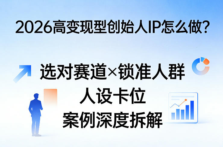2026高变现型创始人IP怎么做？选对赛道×锁准人群×人设卡位×案例深度拆解-副业资源站