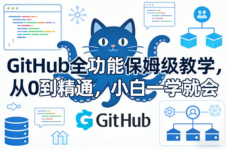 GitHub全功能保姆级教学，从0到精通，小白一学就会-副业资源站