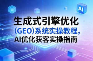 生成式引擎优化（GEO）系统实操教程，AI优化获客实操指南-副业资源站