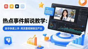 某大V的热点事件解说教学,新手也能快速上手,稳定产出高流量解说视频-副业资源站