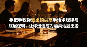 付费文章：手把手教你酒桌顶尖高手话术规律与底层逻辑，让你迅速成为酒桌话题王者(二十年全网独家经验分享)-副业资源站