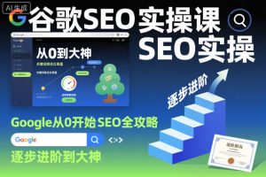 谷歌SEO实操课，Google从0开始SEO全攻略，逐步进阶到大神（更新26年）-副业资源站