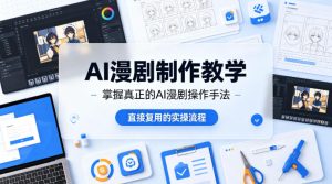 AI漫剧制作教学，带你掌握真正的AI漫剧操作手法，直接复用的实操流程-副业资源站