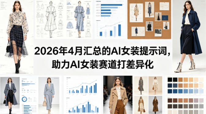 2026年4月汇总的AI女装提示词，助力AI女装赛道打差异化-副业资源站