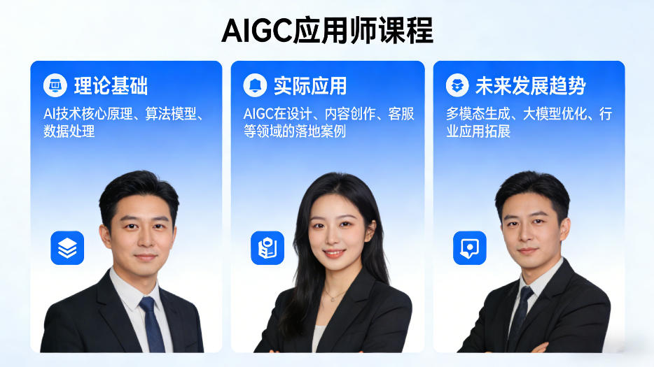 AIGC应用师课程，覆盖了AI技术的理论基础、实际应用、以及未来发展趋势-副业资源站