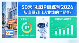 30天同城IP训练营2026年，从流量到门店业绩的全链路-副业资源站