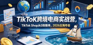 TikToK跨境电商实战营，TikTok Shop从0到爆单，2026出海夺金-副业资源站