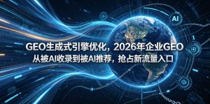 GEO生成式引擎优化，2026年企业GEO从被AI收录到被AI推荐，抢占新流量入口-副业资源站
