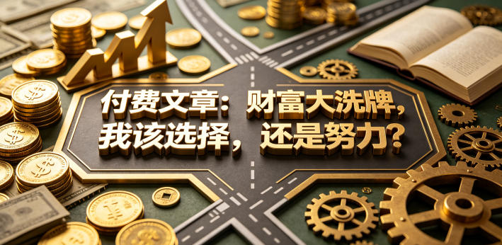 付费文章：财富大洗牌，我该选择，还是努力？-副业资源站