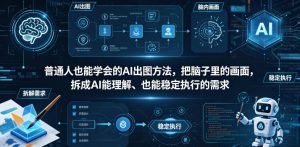 普通⼈也能学会的AI出图⽅法，把脑子里的画面，拆成AI能理解、也能稳定执行的需求【文档】-副业资源站