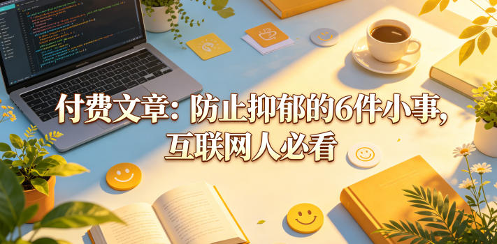 付费文章：防止抑郁的6件小事，互联网人必看！-副业资源站