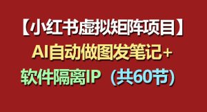小红书虚拟矩阵项目：软件隔离IP+AI自动做图发笔记（共60节）-副业资源站