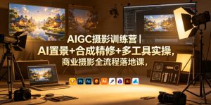 AIGC摄影训练营｜AI置景+合成精修+多工具实操，商业摄影全流程落地课-副业资源站