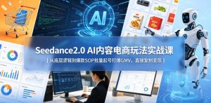 Seedance2.0 AI内容电商玩法实战课｜从底层逻辑到爆款SOP批量起号打爆GMV，直接复制变现-副业资源站