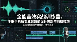 全能音效实战训练营，手把手拆解专业音效的设计思路与剪辑技巧，全面提升视频的音效质感-副业资源站
