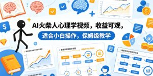 AI火柴人心理学视频，收益可观，适合小白操作，保姆级教学-副业资源站