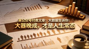 某公众号付费文章：大数据告诉你：大器晚成，才是人生常态-副业资源站