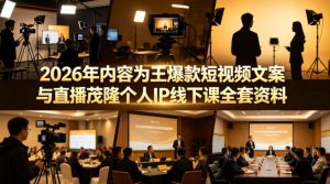 2026年内容为王爆款短视频文案与直播茂隆个人IP线下课全套资料(价值4980)-副业资源站