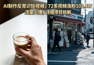 AI制作反常识短视频，72条视频涨粉102.4W，流量火爆，详细项目拆解-副业资源站
