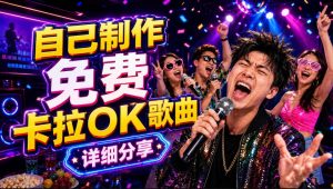 零基础AI制作免费卡拉OK视频教程，从歌曲生成、音轨分离到字幕制作、视频导出，手把手教学-副业资源站