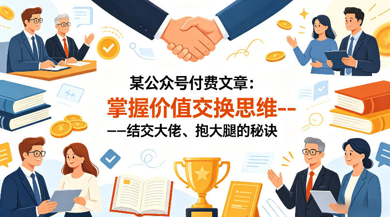 某公众号付费文章：掌握价值交换思维—-结交大佬、抱大腿的秘诀-副业资源站