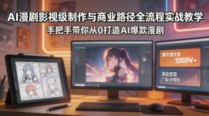 AI漫剧影视级制作与商业路径全流程实战教学，手带你从0打造AI爆款漫剧-副业资源站