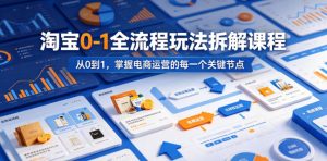 淘宝0-1全流程玩法拆解课程，从0到1，掌握电商运营的每一个关键节点-副业资源站