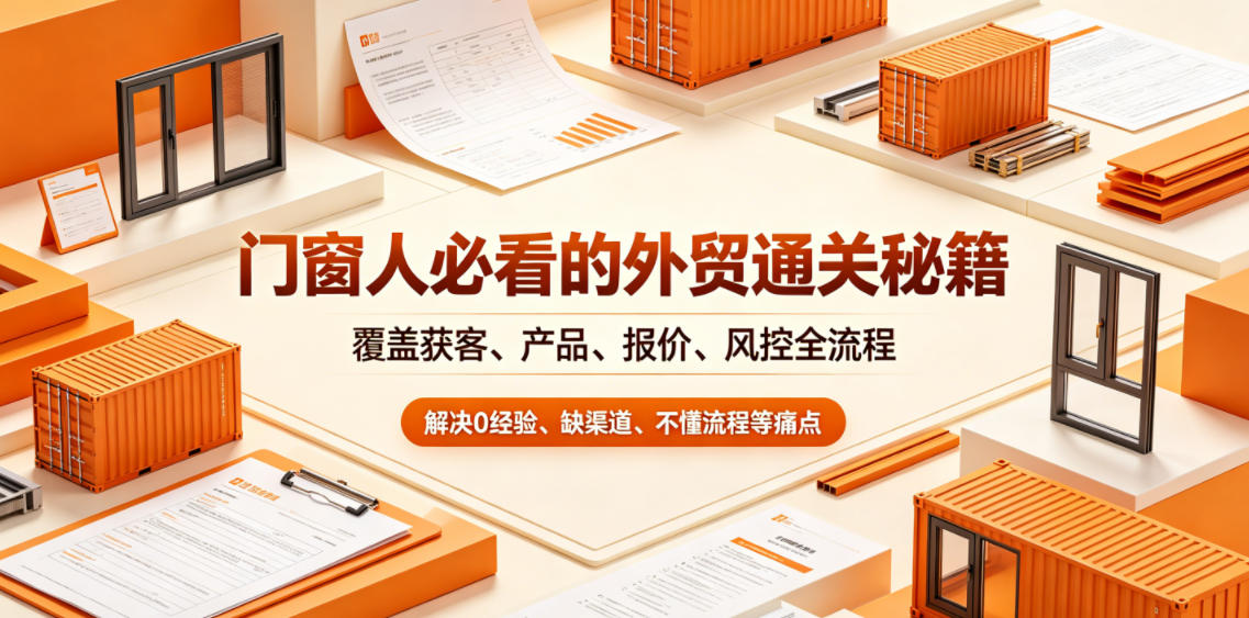 门窗人必看的外贸通关秘籍，块覆盖获客、产品、报价、风控全流程，解决0经验、缺渠道、不懂流程等痛点-副业资源站