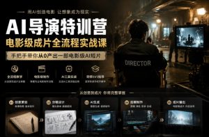 AI导演特训营，电影级成片全流程实战课，手把手带你从0产出一部电影级AI短片-副业资源站