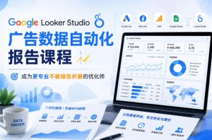 Google Looker Studio广告数据自动化报告课程，成为更专业不被报告折磨的优化师-副业资源站