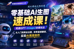 零基础AI生图速成课！吃透GPT-Image2全套玩法，从入门到商业出图，效率直接翻倍，实现AI高效创作-副业资源站