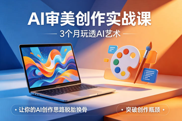 AI审美创作实战课，3个月玩透AI艺术，让你的AI创作思路脱胎换骨，突破创作瓶颈（更新0617）-副业资源站