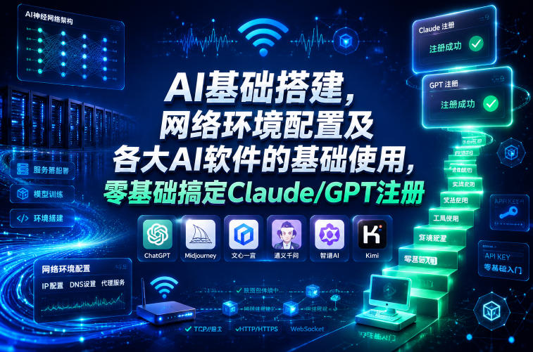 AI基础搭建，网络环境配置及各大AI软件的基础使用，零基础搞定Claude/GPT注册-副业资源站