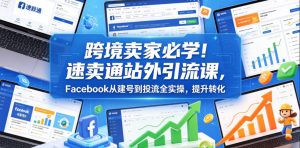 跨境卖家必学!速卖通站外引流课,Facebook从建号到投流全实操,提升转化-副业资源站